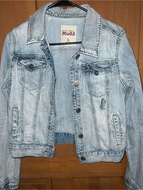 Distressed Light Denim Jacket